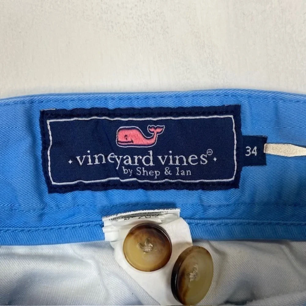 Vineyard Vines Mens 34 Breaker Shorts Blue‎ Stretch Cotton Chino 1H6027 SP20